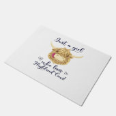 Nur ein Mädchen, das die schottische Hochlandkühe- Fußmatte (Schrägansicht)