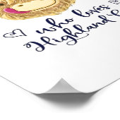 Nur ein Mädchen, das die schottische Hochlandkühe- Poster (Ecke)