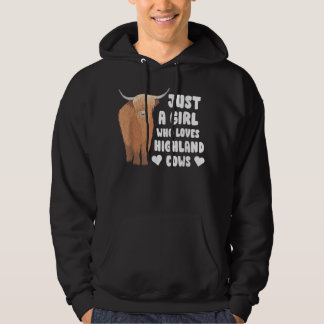 Nur ein Mädchen, das die schottische Mutterkühe Li Hoodie