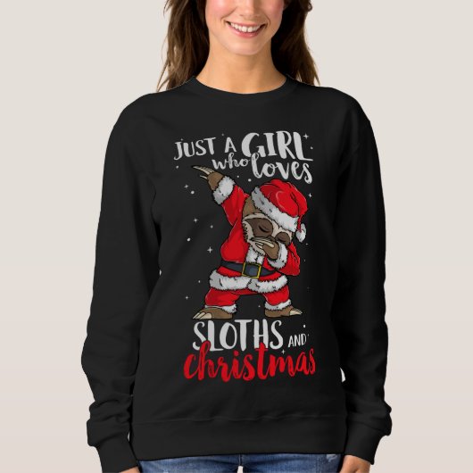 Nur ein Mädchen, das die Weihnachtsfrauen Niedlich Sweatshirt (Vorderseite)