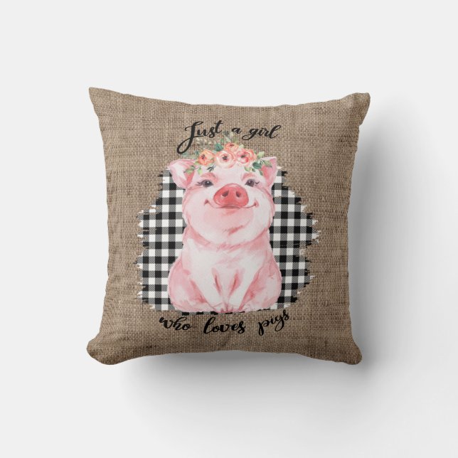 Nur ein Mädchen, das die Wohngestaltung Liebe Kissen (Vorderseite)