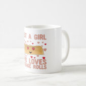 Nur ein Mädchen, das die Wurstrollen  Kaffeetasse (VorderseiteRechts)