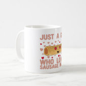 Nur ein Mädchen, das die Wurstrollen  Kaffeetasse (Vorderseite Links)