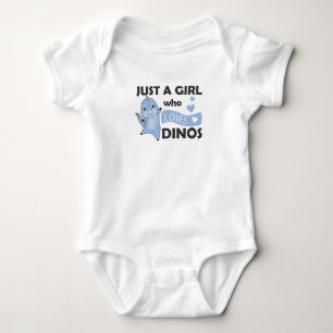 Nur ein Mädchen, das Dinos Sweet Dinosaurier Liebe Baby Strampler