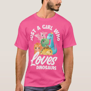 Nur ein Mädchen, das Dinosaurier Dino Girls Dinosa T-Shirt
