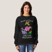 Nur ein Mädchen, das Dinosaurier Dinosaurier Theme Sweatshirt (Vorne ganz)