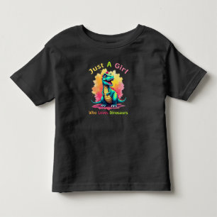 Nur ein Mädchen, das Dinosaurier Liebe Kleinkind T-shirt