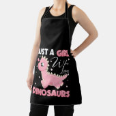 Nur ein Mädchen, das Dinosaurier Liebe Schürze (InSitu)