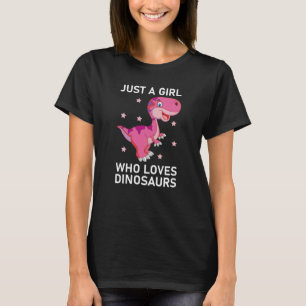 Nur ein Mädchen, das Dinosaurier Liebe T-Shirt
