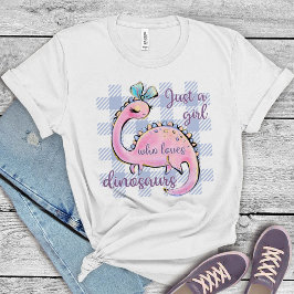 Nur ein Mädchen, das Dinosaurier Liebe T-Shirt