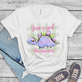 Nur ein Mädchen, das Dinosaurier Liebe T-Shirt