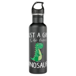 Nur ein Mädchen, das Dinosaurier-Lieben-Geschenk f Edelstahlflasche