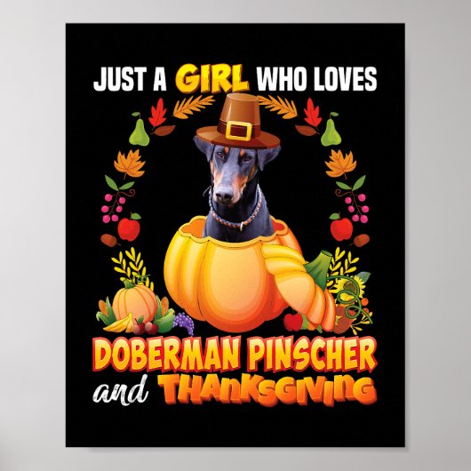 Nur ein Mädchen, das Doberman Pinscher und den Hun Poster (Vorne)