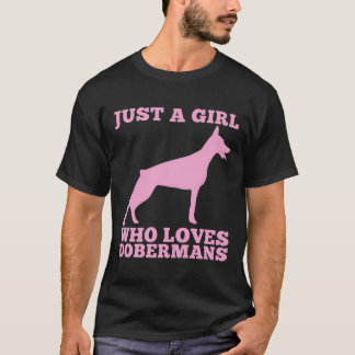 Nur ein Mädchen, das Dobermans Liebe T-Shirt