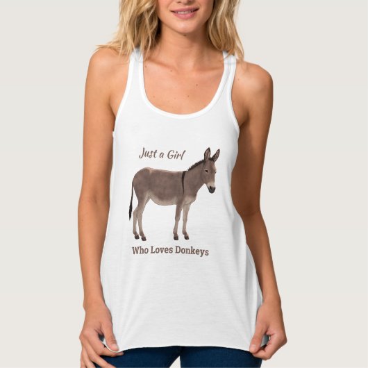Nur ein Mädchen, das Donkeys Wild Burro Liebe Tank Top (Vorderseite)
