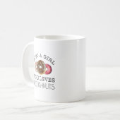 Nur ein Mädchen, das Doughnut Liebe Kaffeetasse (Vorderseite Links)