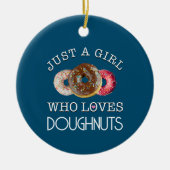 Nur ein Mädchen, das Doughnut Liebe Keramik Ornament (Vorne)
