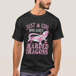 Nur ein Mädchen, das Drachen Liebe Bartete Drache T-Shirt