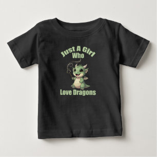 Nur ein Mädchen, das Drachen liebt Baby T-shirt
