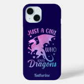 Nur ein Mädchen, das Drachen liebt - Fantasy-Drach Case-Mate iPhone Hülle (Rückseite)