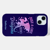 Nur ein Mädchen, das Drachen liebt - Fantasy-Drach Case-Mate iPhone Hülle (Rückseite (Horizontal))