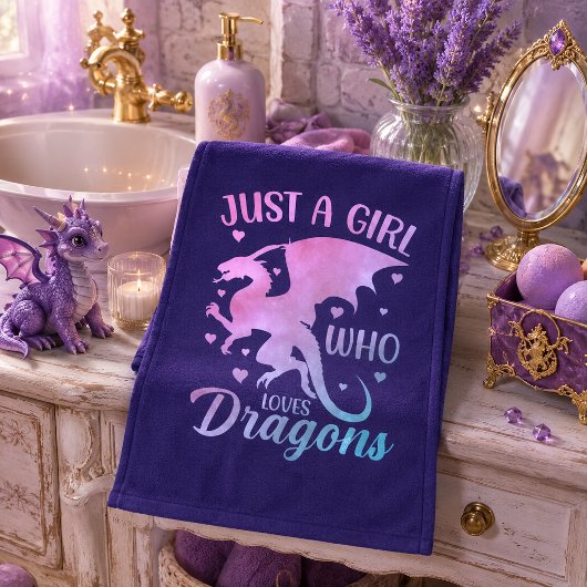 Nur ein Mädchen, das Drachen liebt - Fantasy-Drach Handtuch