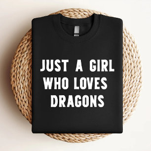 Nur ein Mädchen, das Drachen liebt, lustiger Drach T-Shirt