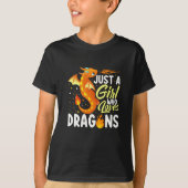 Nur ein Mädchen, das Drachen T-Shirt (Vorderseite)