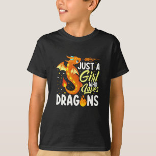 Nur ein Mädchen, das Drachen  T-Shirt