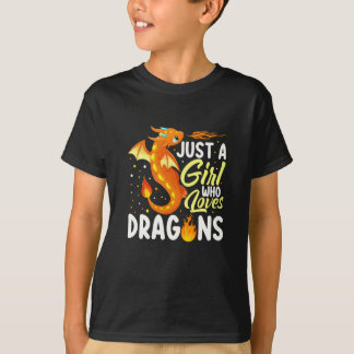 Nur ein Mädchen, das Drachen  T-Shirt