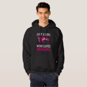 Nur ein Mädchen, das Dragon Liebe Hoodie (Vorne ganz)