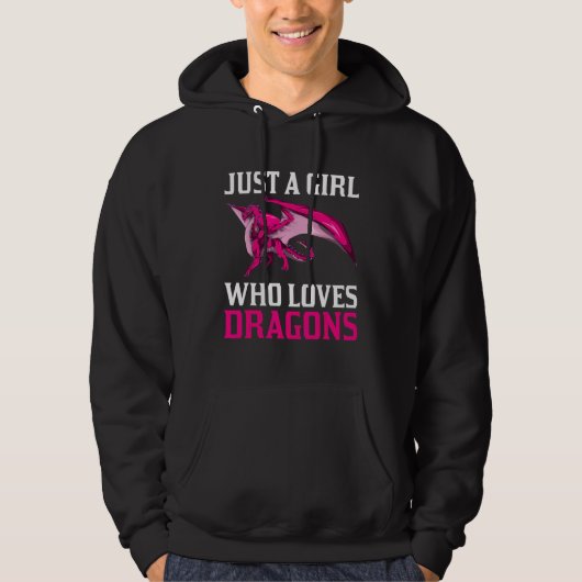 Nur ein Mädchen, das Dragon Liebe Hoodie (Vorderseite)