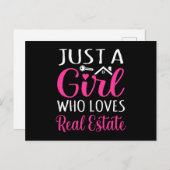 Nur ein Mädchen, das echte Anwesen Spaß Liebe Real Postkarte (Vorne/Hinten)