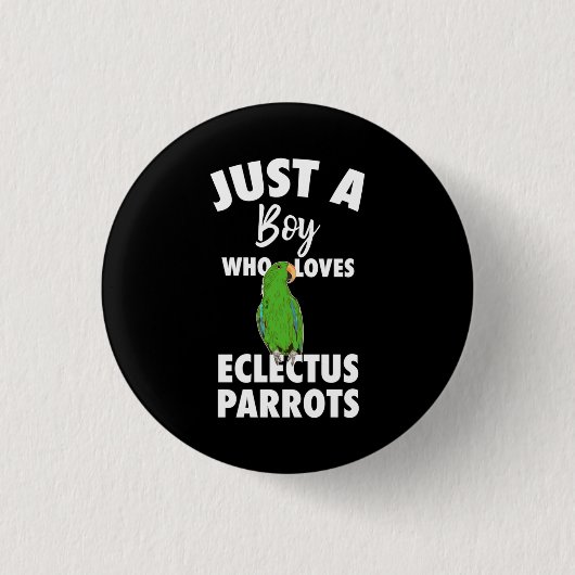 Nur ein Mädchen, das Eclectus Parrot Liebe Button (Vorderseite)