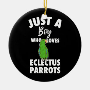 Nur ein Mädchen, das Eclectus Parrot Liebe Keramik Ornament