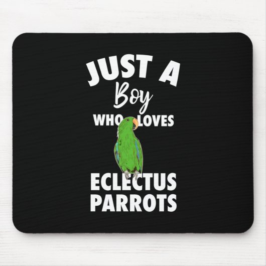 Nur ein Mädchen, das Eclectus Parrot Liebe Mousepad (Vorne)