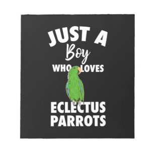 Nur ein Mädchen, das Eclectus Parrot Liebe Notizblock