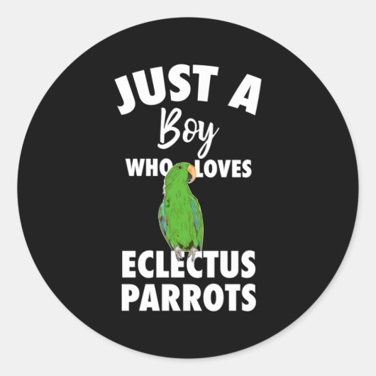 Nur ein Mädchen, das Eclectus Parrot Liebe Runder Aufkleber (Vorderseite)