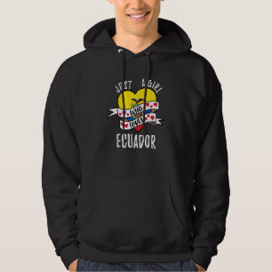 Nur ein Mädchen, das Ecuador liebt Hoodie