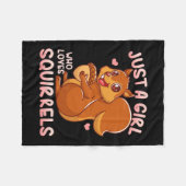 Nur ein Mädchen, das Eichhörnchen Liebe Fleecedecke (Vorderseite (Horizontal))