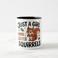 Nur ein Mädchen, das Eichhörnchen Niedlich Liebe