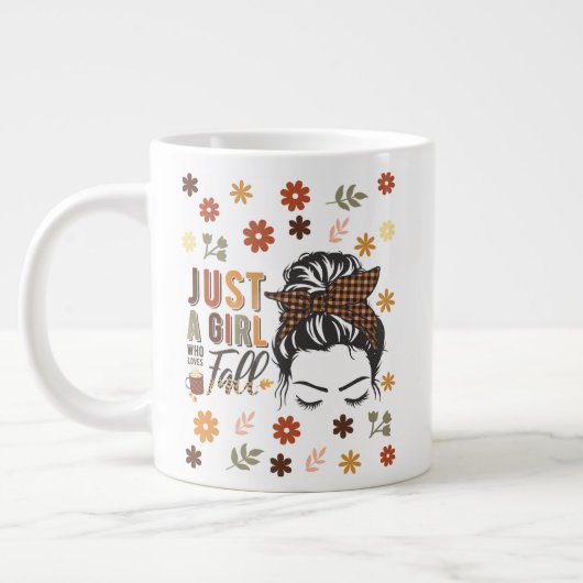 Nur ein Mädchen, das einen Fall Liebe Jumbo-Tasse (Links)