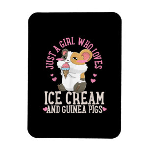 Nur ein Mädchen, das Eis und Guinea Liebe Magnet