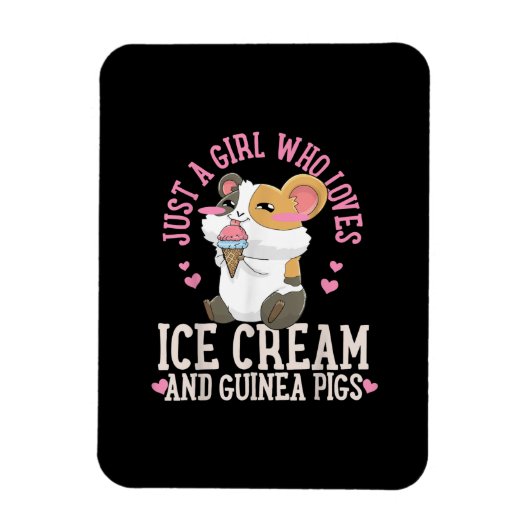 Nur ein Mädchen, das Eis und Guinea Liebe Magnet (Vertikal)