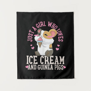 Nur ein Mädchen, das Eis und Guinea Liebe Wandteppich