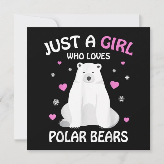 Nur ein Mädchen, das Eisbären Liebe, Girls Polar B (Vorderseite)