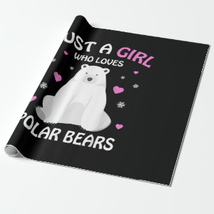 Nur ein Mädchen, das Eisbären Liebe, Girls Polar B Geschenkpapier