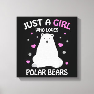 Nur ein Mädchen, das Eisbären Liebe, Girls Polar B Leinwanddruck