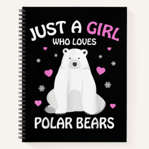 Nur ein Mädchen, das Eisbären Liebe, Girls Polar B Notizblock