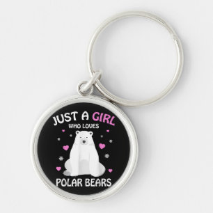 Nur ein Mädchen, das Eisbären Liebe, Girls Polar B Schlüsselanhänger